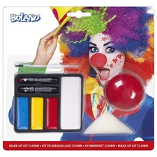Boland BOL45064 45064 Clown Makeup Set Unisex Adult Multicolour, Multi-Coloured,