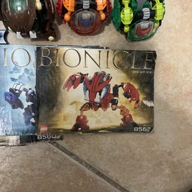 2002 Lego Bionicle BOHROK (8560 - 8565) Set of 6 with Krana Instruction Canister