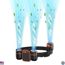 Portable Waist Fan 10000mAh Rechargeable 3-Speed Outdoor Blower 24H Runtime