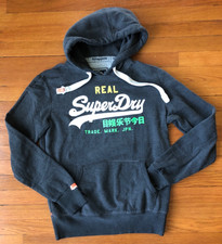 Superdry Vintage Premium Goods Mens Small Gray Graphic Pullover Sweatshirt