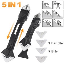 5 in 1 Caulking Tool Kit Silicone Sealant Remover Scraper Grout Finishing