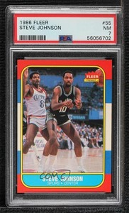 1986-87 Fleer Steve Johnson #55 PSA 7