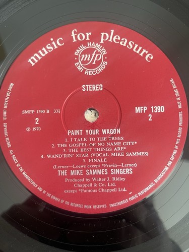 Songs From The Fabulous Musical Paint Your Wagon MFP 1390 Vinyl - Imagen 7 de 8
