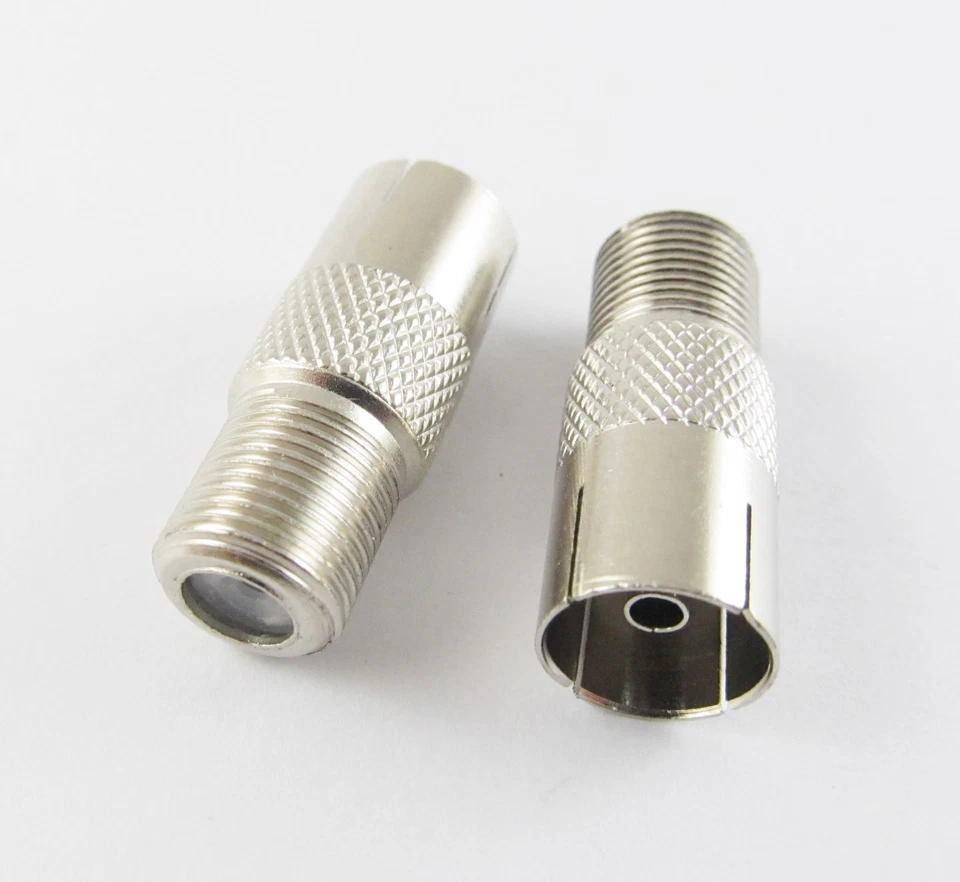 1pcs New F-Type Female Jack to TV PAL Female Jack Coaxial RF Connector Adapter - Image 2 of 2