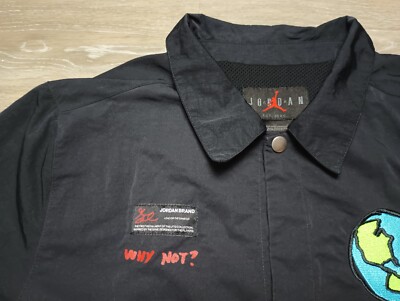 Jordan Brand Why Not? Jacket LFTG Mens M Nike Globe Heart