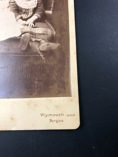 Plymouth & Argos Cabinet Card Antique Photograph Photo Baby Toddler Dress Girl - Picture 5 of 7