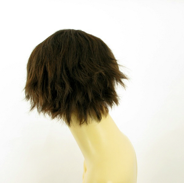Perruque Synthétique Courte Lisse Noire - Neuve Avec étiquettes, Taille Moyenne