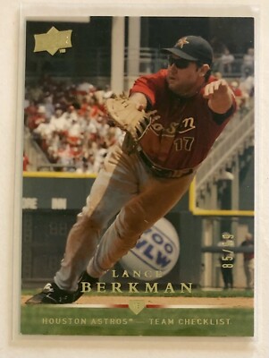 Lance Berkman 2008 Upper Deck Gold Foil 85/99 Houston Astros Checklist #352