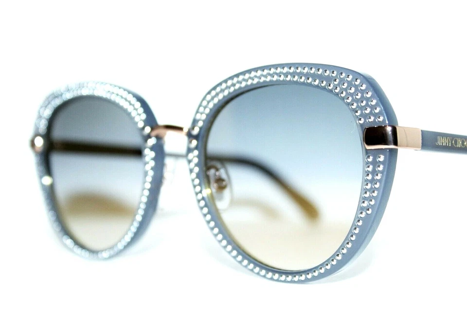 NEW JIMMY CHOO MORI/S FT3/FQ GREY GOLD MIRROR AUTHENTIC SUNGLASSES 52-21 MM - Image 3 of 4