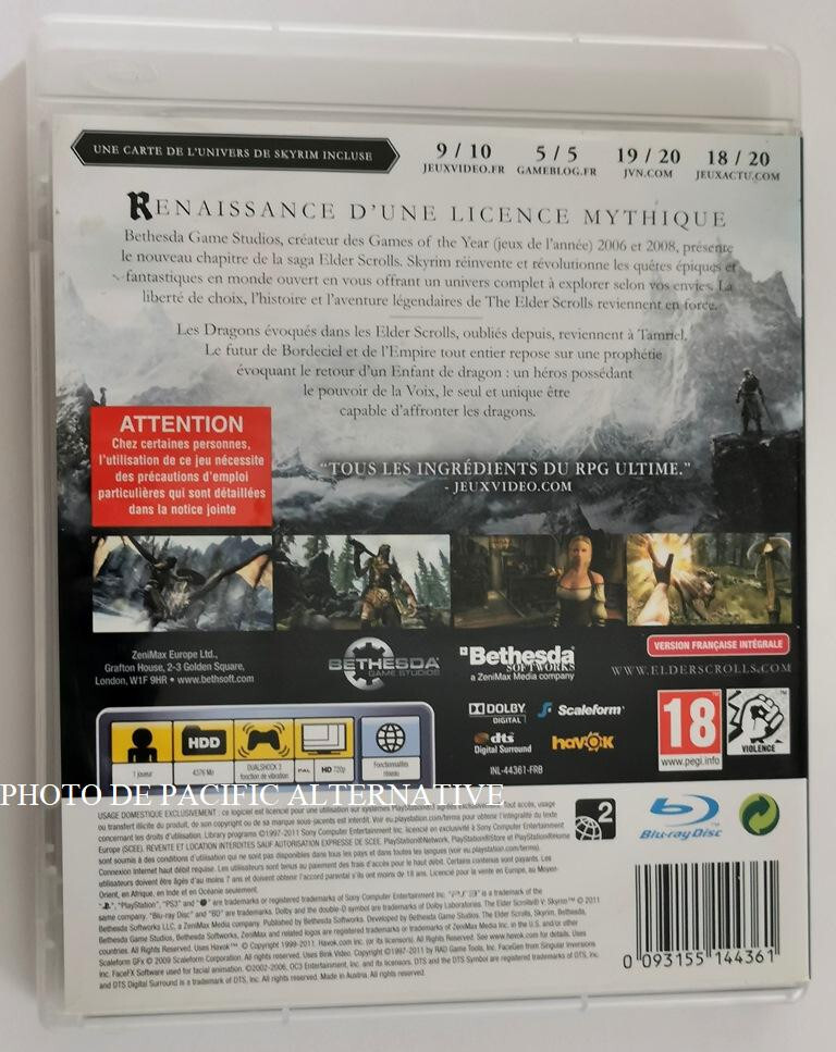The Elder Scrolls V : Skyrim - PS3 - Jeu Occasion Pas Cher