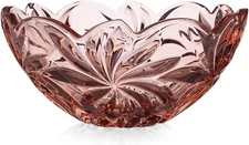 Crystal Bowl 11 "  Pink Vase Fruit Desert Sweets Bohemia Czech Glass Gift NEW