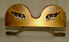 Gold Tone NYC vintage metal desk top eyeglass holder