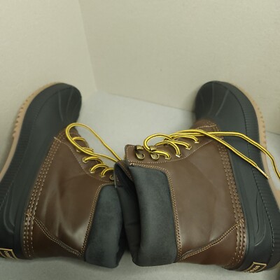 Tommy Hilfiger Duck Boots Mens 11 Brown Black Waterproof  display picture 1