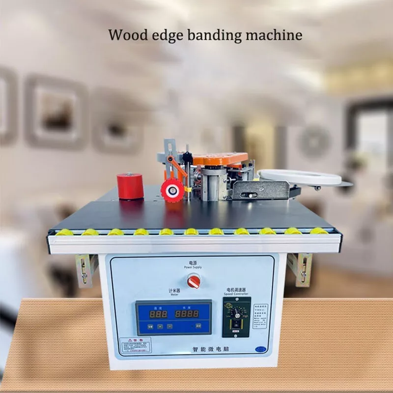 Portable Wood Pvc Edge Banding Machine Automatic Strip Double Side Gluing Edge
