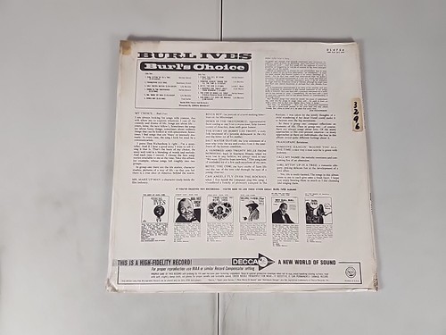 Burl Ives – Burl's Choice Vinyl, LP 1966 Decca – DL 74734 - Picture 2 of 2