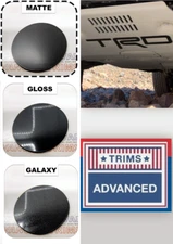 Raised Matte Black Plastic Letters TRD Skid Plate Tacoma 16-23; 4Runner 19-21