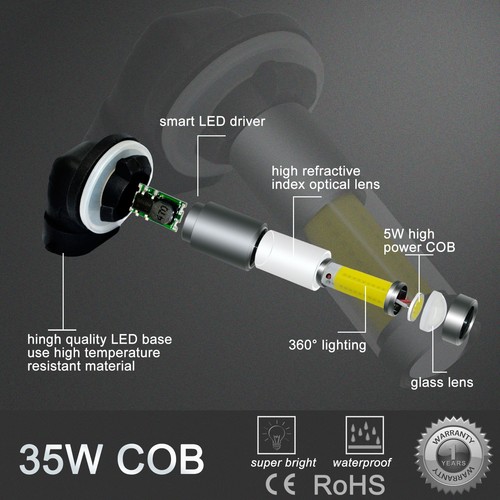 Alla 35-LED 896 Golden Yellow Fog Light Bulb Proper for Low-visibility Settings - Picture 5 of 12