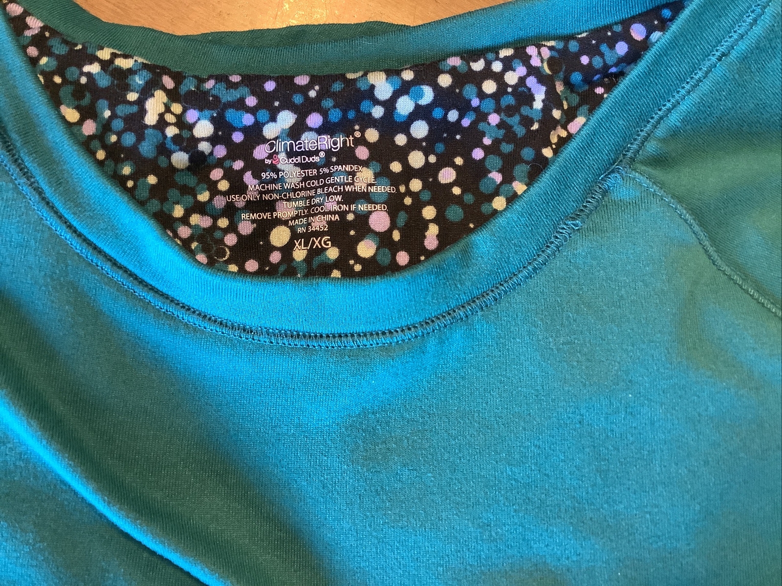 Climate Right Cuddl Duds 2 pc Crew Neck &Legging PJs Pajamas Set Size