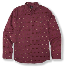 Billabong Sundays Long Sleeve Shirt - NWT Mens Size Medium Ox Blood - 44971-G4