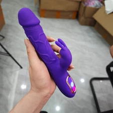 Rabbit-Multispeed-Vibrator-G-Spot-Dildo-Female-Adult-Sex-Toy-Waterproof Massager