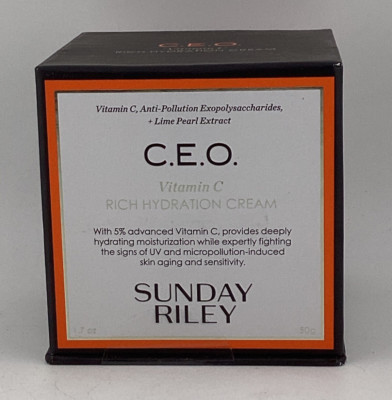 Sunday Riley CEO Vitamin C Rich Hydration Cream 1.7 oz/50 g NEW IN BOX