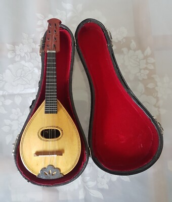 Vintage Holz Mandoline Spieluhr - spielt Zimmermann ''We've Only Just Begun''