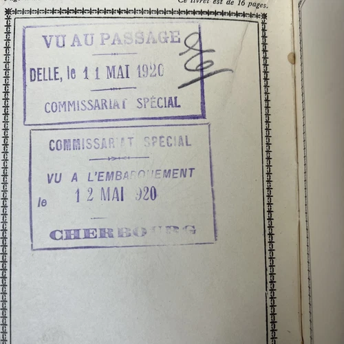 ANTICO LIBRETTO PASSAPORTO SVIZZERO,SUISSE,DATATO 1921 con francobolli scaduti - Foto 7 di 9