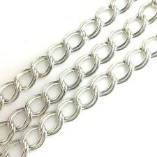 Double Twist Cable Oval Silver Chain 16mm Sold by FT Necklace,Bracelet,Handbag