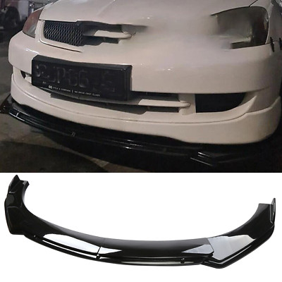 For Mitsubish Glossy Black Front Bumper Lip Splitter Spoiler Dual-Layer H+
