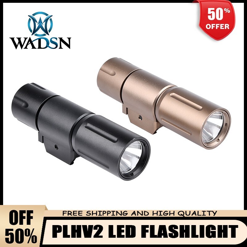 WADSN Tactical PLHv2 18350 18650 White LED High Power Weapon Scout Flashlight