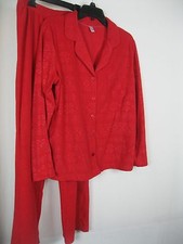 Long Sleeve soft  PINK Pajama Pants Set Red Size Med
