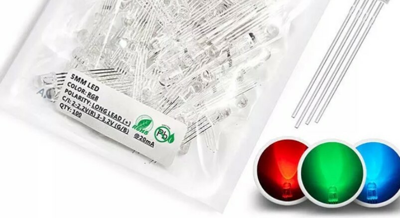 20x 5mm RGB-LED – Gemeinsame Kathode, 4-Pin, Rot/ Produktbild-Vorschau 4