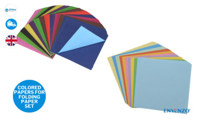 Origami farbige Papiere Faltpapier Basteln für Kinder & Erwachsene 90 Stück 156 Teile