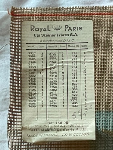 Royal Paris Needlepoint Canvas LES GLANEUSES by JF Millet 158-05 18.5" x 24" - Picture 4 of 6
