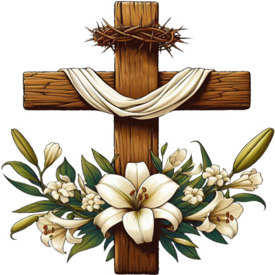 30 Custom Easter Time Cross Personalized Address Labels