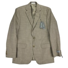 Michael Kors Mens Kent Classic Fit Stretch Sport Coat Tan Beige 40R