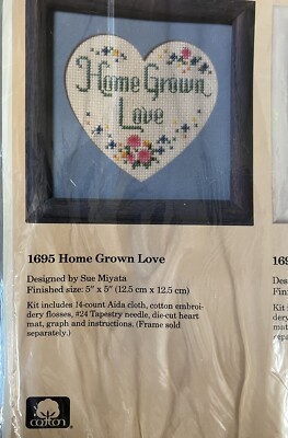 Creative Circle kit #1695 Home Grown Love 5'' x 5'' picture ~ unopened