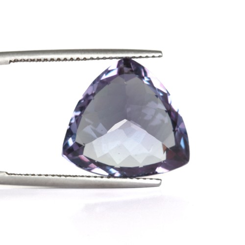Loose Gemstone 16.Carat Alexandrite Color Changing Trillion Shape Gemstone - Picture 3 of 4