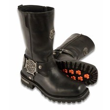 MILWAUKEE LEATHER  BIKER BOOTS  BLACK  TALL STYLE # MBM 9060