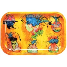 OCB Small "Ring of Fire" Metal Rolling Tray LIMITED EDITION 5 x 7 Free Shipping