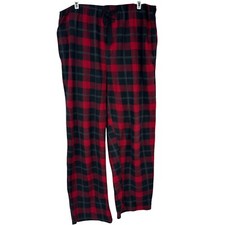 Perry Ellis Portfolio Mens Size XL Red  Black Plaid Sleepwear Pants