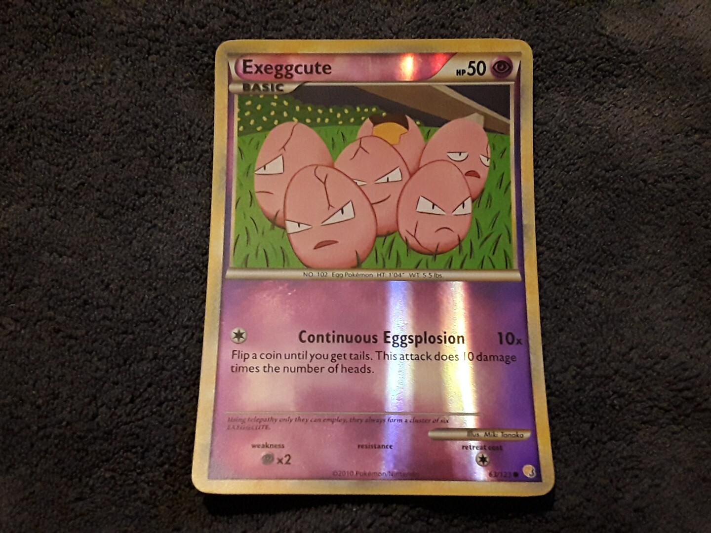 Exeggcute - 63/123 - Reverse Holo HeartGold SoulSilver POKEMON