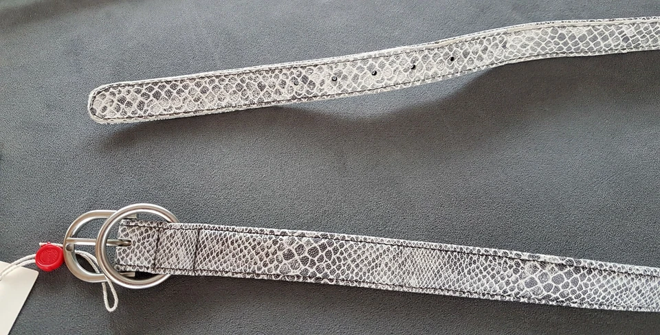 Ledergürtel von Esprit in Schlangenoptik * Gr. M * 100 cm x 2,5 cm Echtleder NEU - Bild 3 von 4