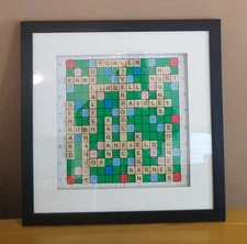Framed Liverpool FC Scrabble Art Display: Shankly / Paisley / Dalglish / Gerrard
