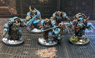 Games Workshop Death Guard Blightlord Terminators Miniatures Painted