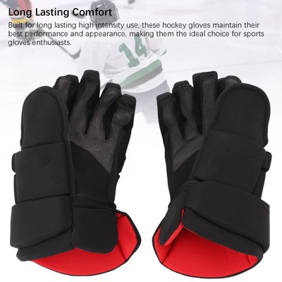 Rote 14 Eishockey Handschuhe Nylon EVA Schaumstoff Schutz Outdoor Roller S KU