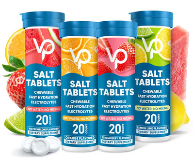 Chewable Electrolyte Tablets, 80 Count Fast-Dissolve Sugar-Free Stick Salt Table