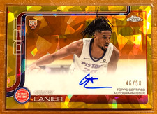 2025-26 Topps Chrome Sapphire Chaz Lanier Rookie RC Gold Autograph /50 #TCAR-CL
