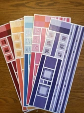 Creative Memories Vintage Great Lengths Stickers 5 Sheets/Color Schemes