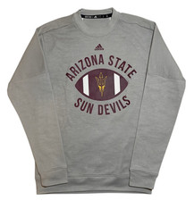 Arizona State Sun Devils Adidas Crewneck Sweatshirt Gray NCAA Size SMALL NEW